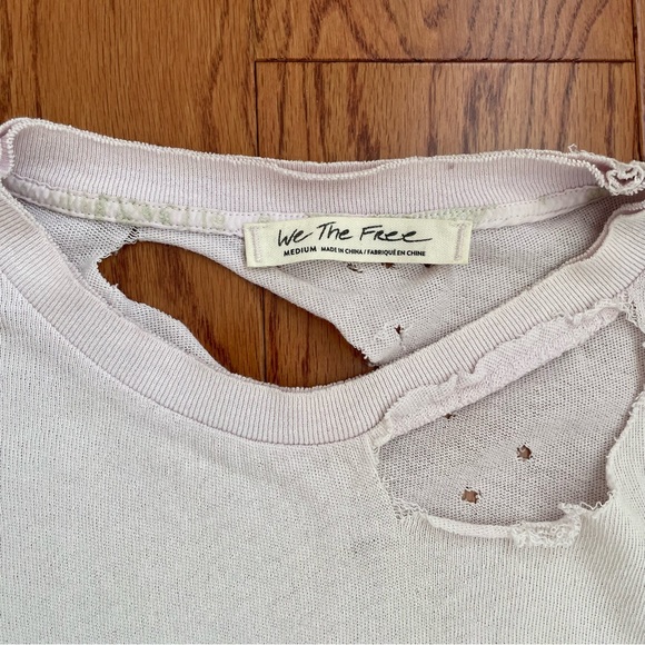 Free People | Lucky Distressed Cutout Tee - Picture 6 of 8